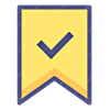 Flat Label Right B Y icon